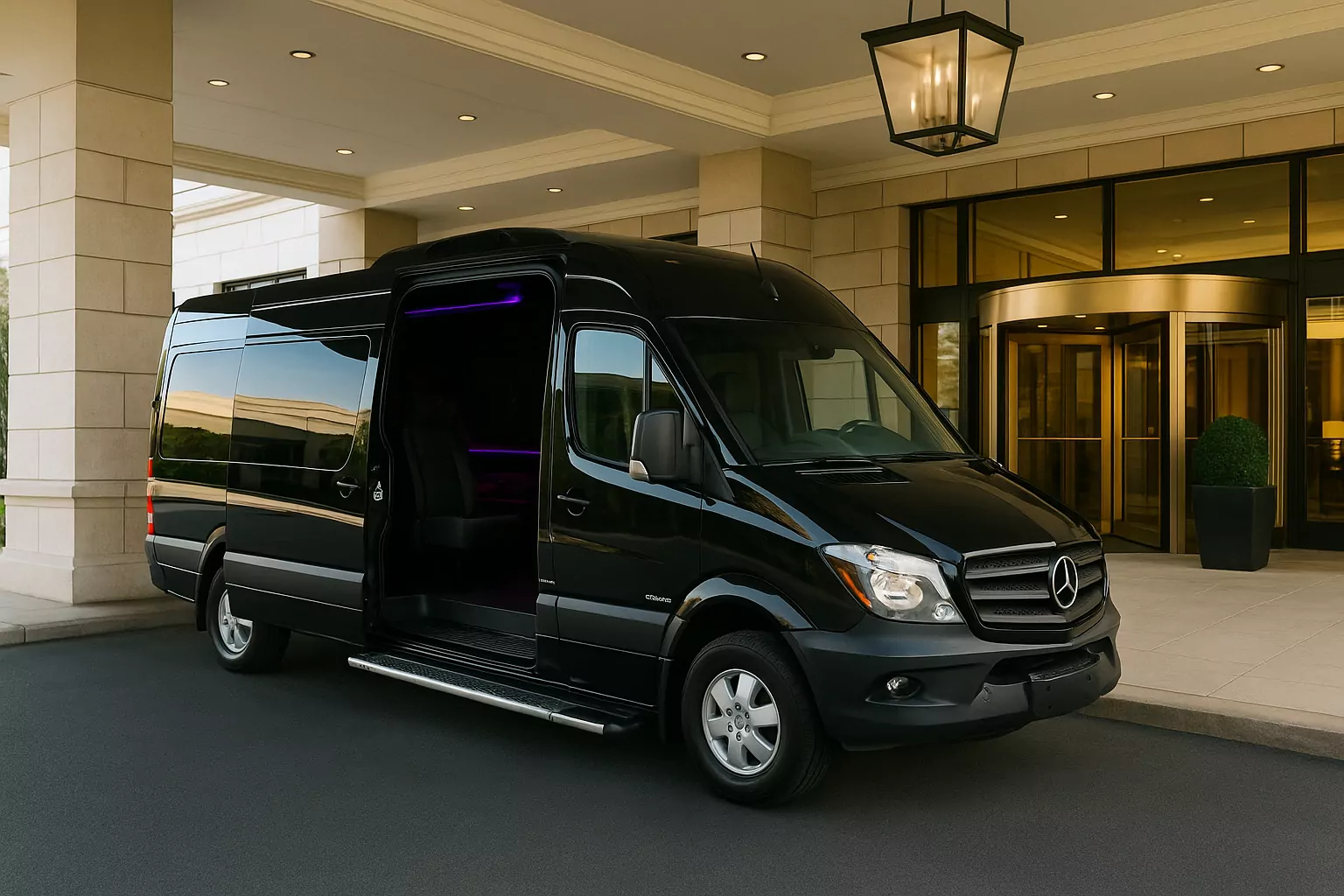 Representative 10 Passenger Limo Sprinter exterior