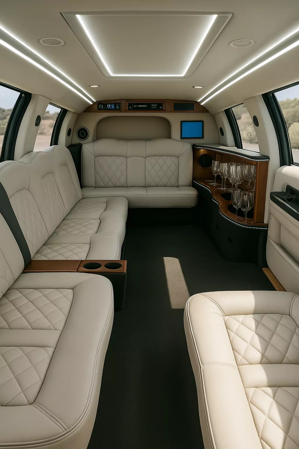 Representative 16 Passenger Limousine cabin