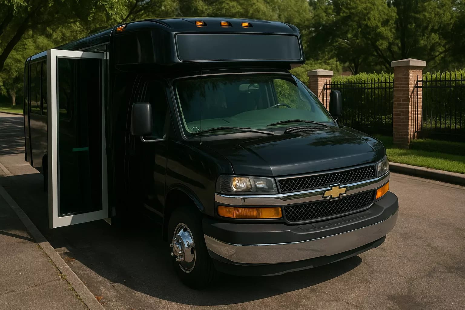 Representative 20 Passenger Party Bus exterior
