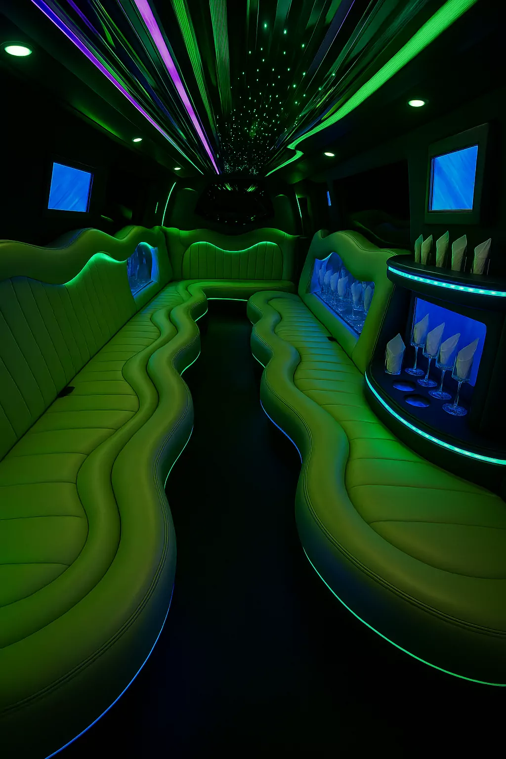 Representative 22 Passenger Limousine cabin