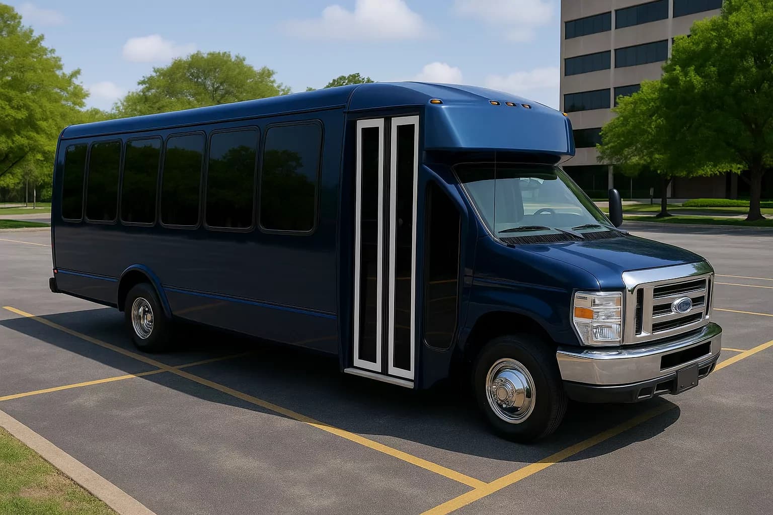 Representative 24 Passenger Party Bus exterior