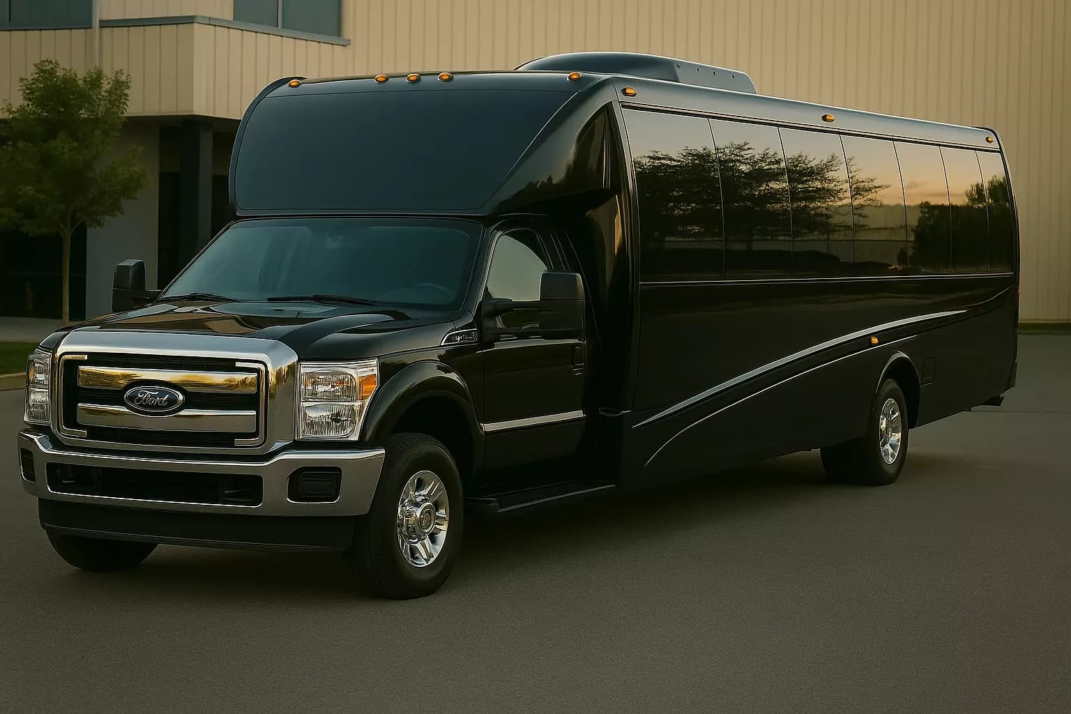 Representative 26 Passenger Coach Bus exterior