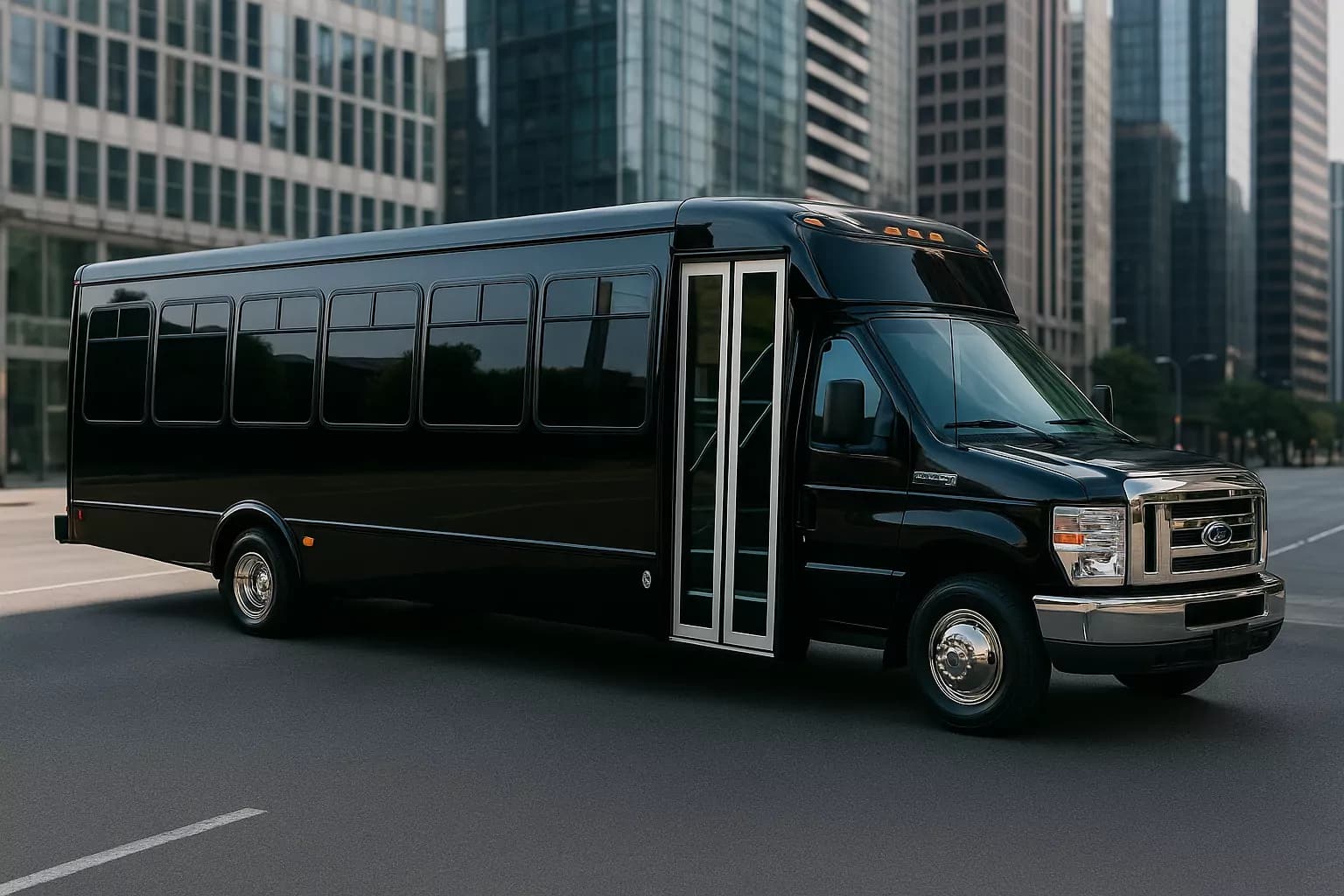 Representative 28 Passenger Coach Bus exterior
