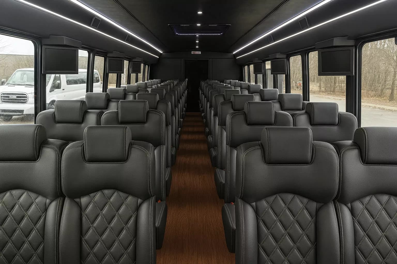 Representative 46 Passenger Coach Bus cabin