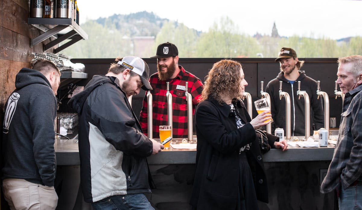 Party bus group touring Houston breweries