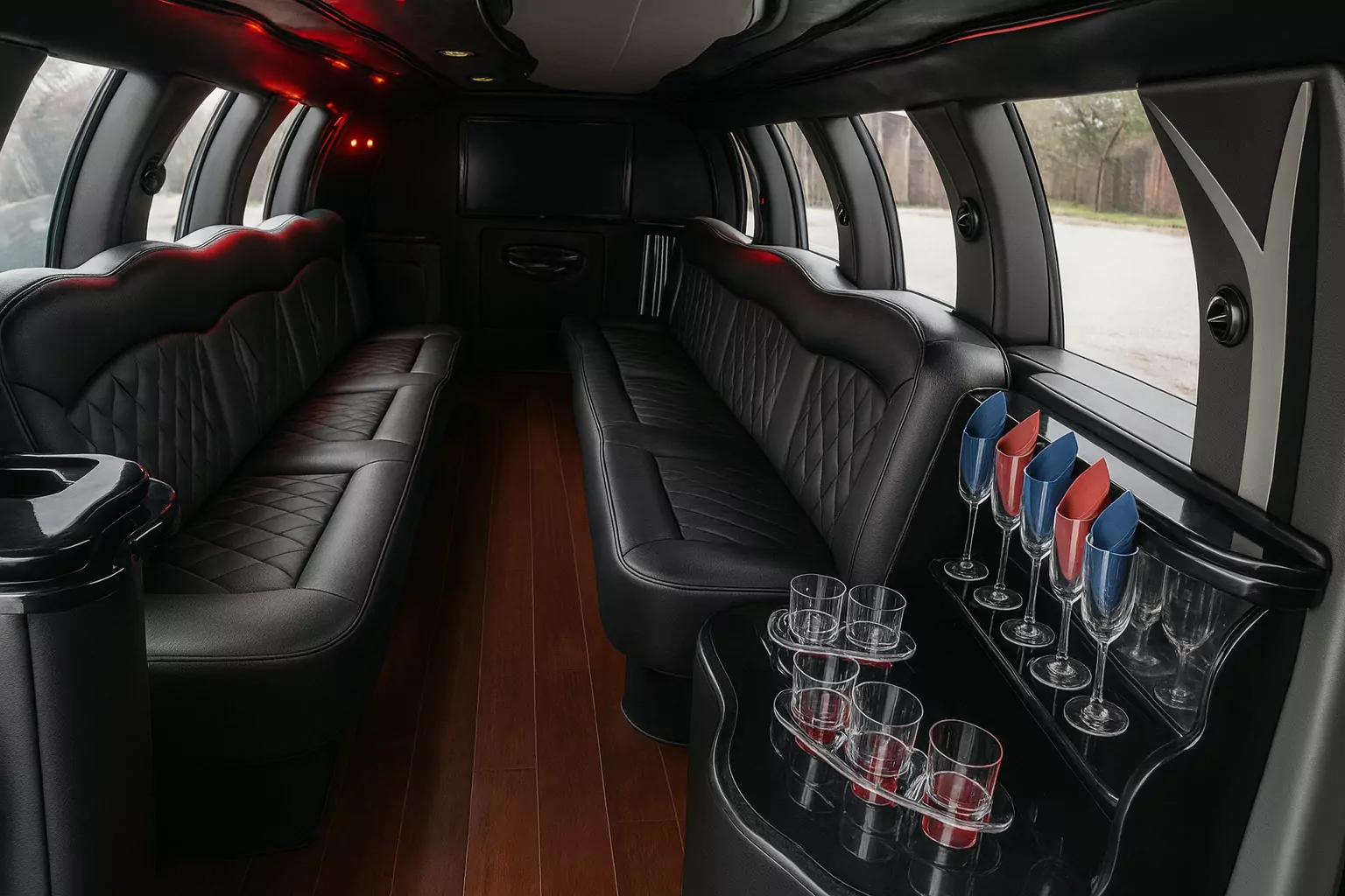 20 Passenger Super Stretch Limousine interior example