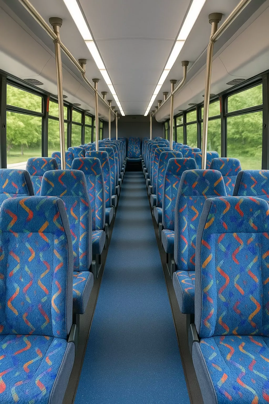 36 Passenger Coach Bus interior example